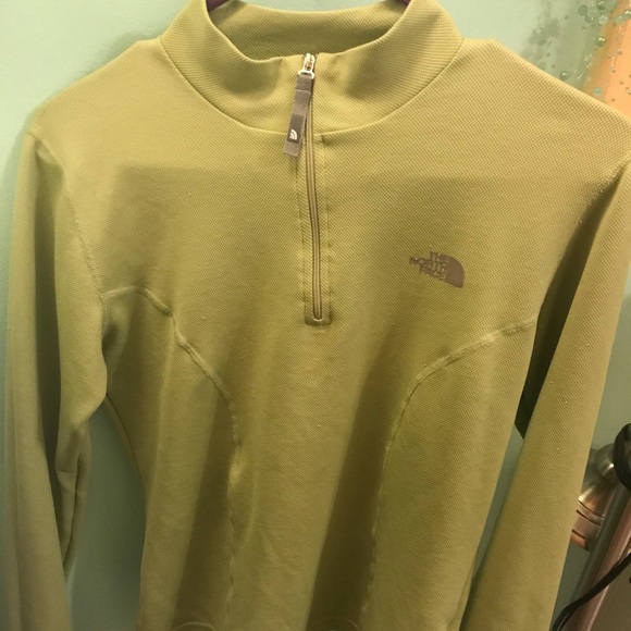 North Face Green Quarter Zip - Picture 1 of 4
